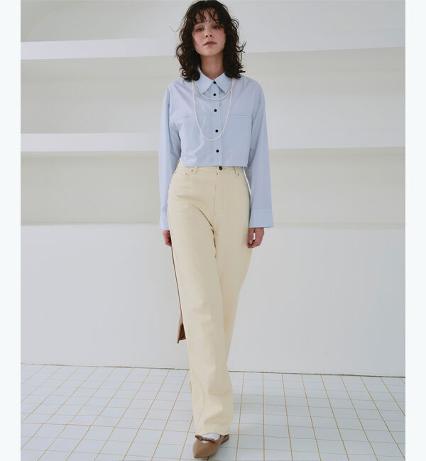 titivate「ロングスリーブクロップドポケットシャツ」|シャツ・ブラウス|