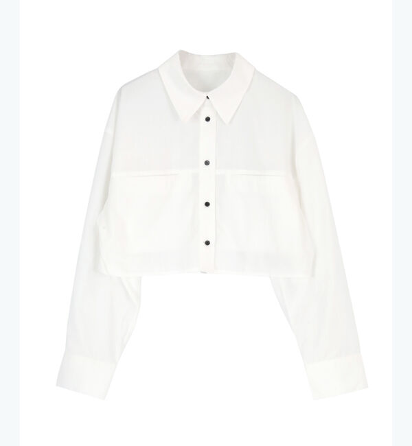 titivate「ロングスリーブクロップドポケットシャツ」|シャツ・ブラウス|