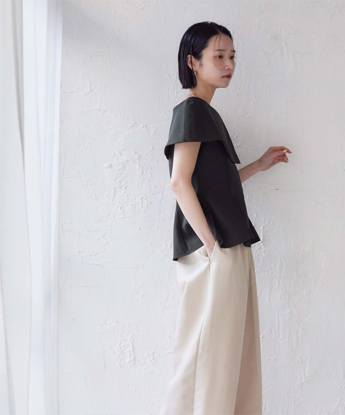 ur's「ケープデザインペプラムトップス」|シャツ・ブラウス|