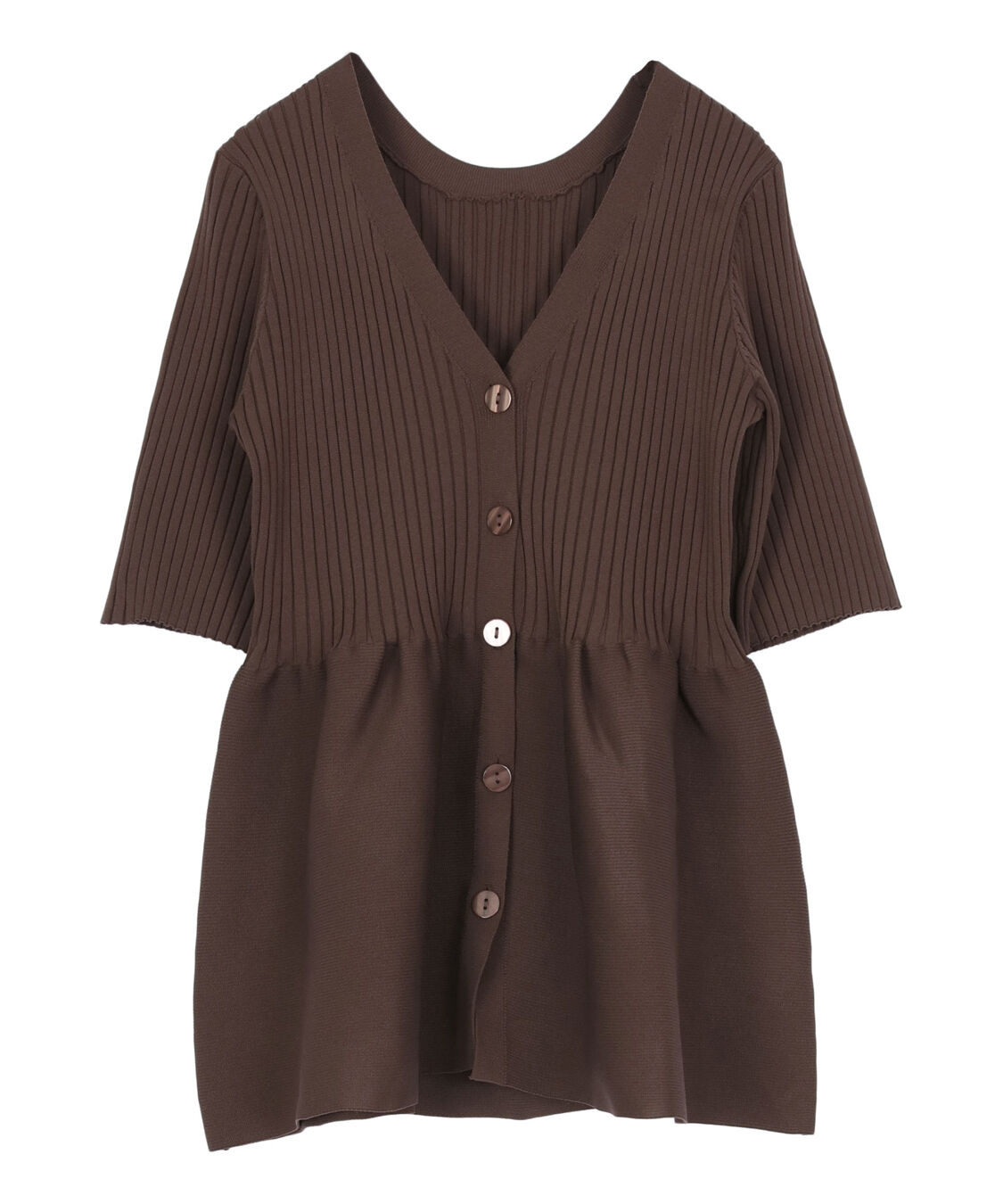 titivate「前後2wayハーフスリーブペプラムニットトップス」|ニット・セーター|