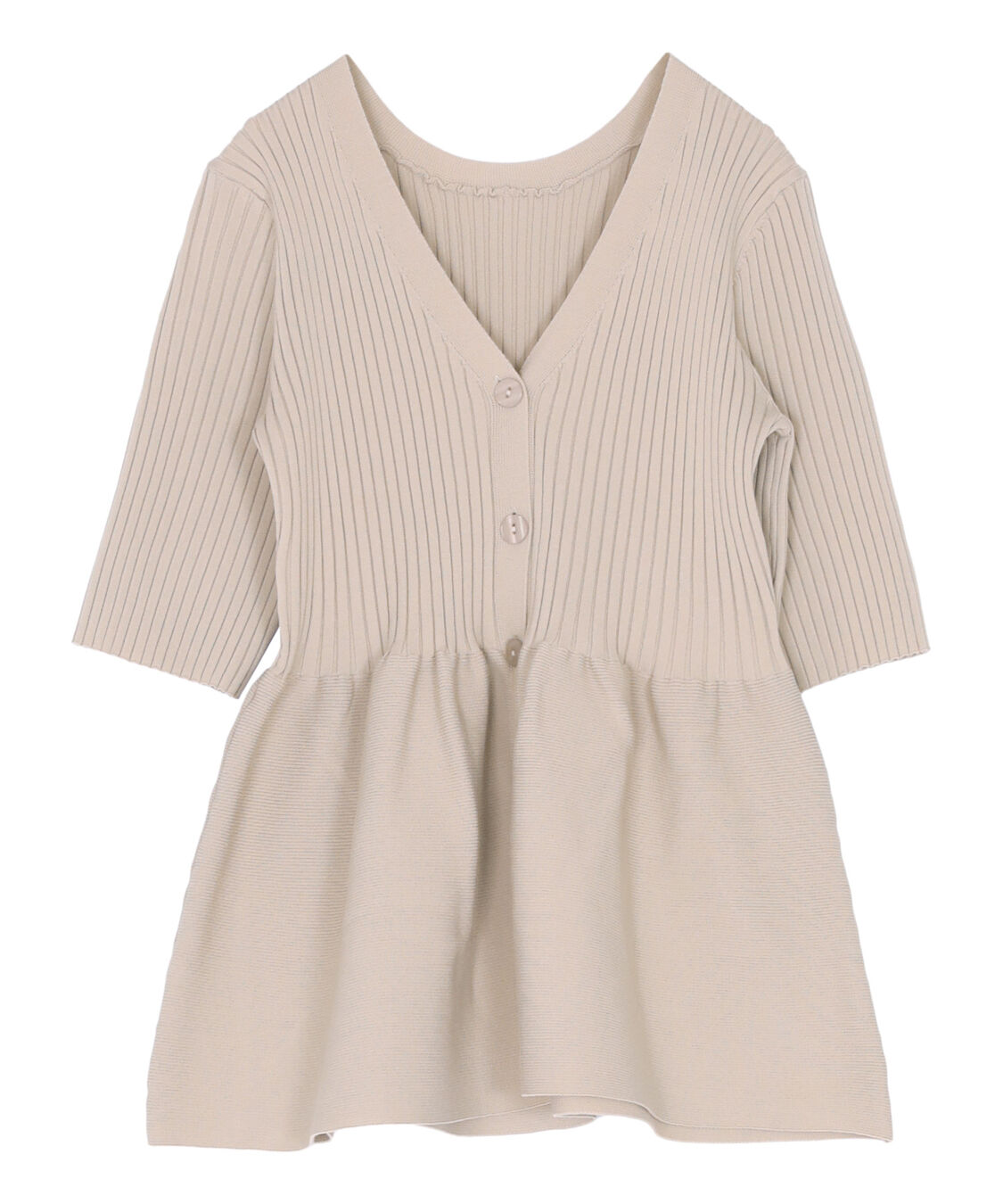 titivate「前後2wayハーフスリーブペプラムニットトップス」|ニット・セーター|