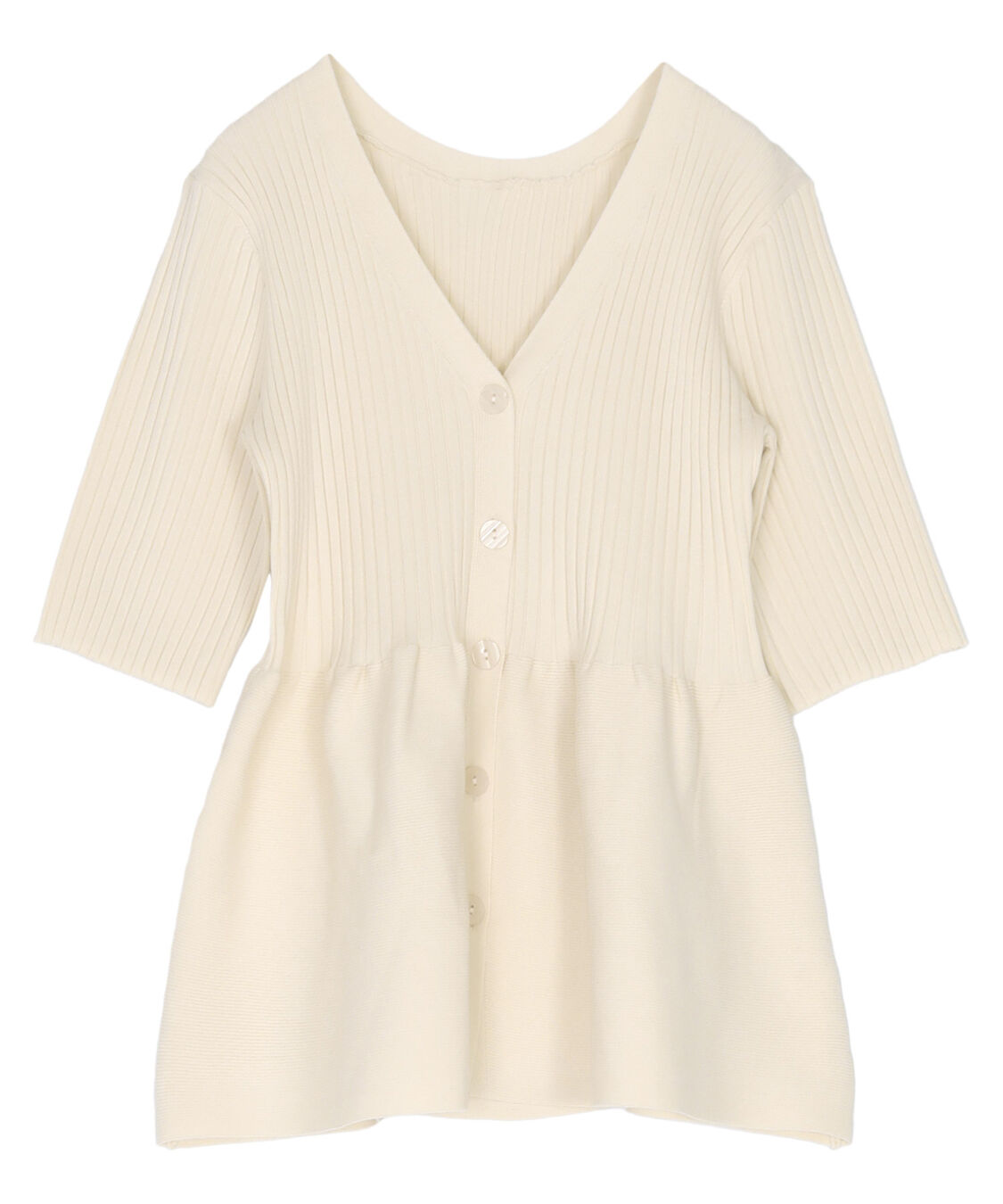 titivate「前後2wayハーフスリーブペプラムニットトップス」|ニット・セーター|