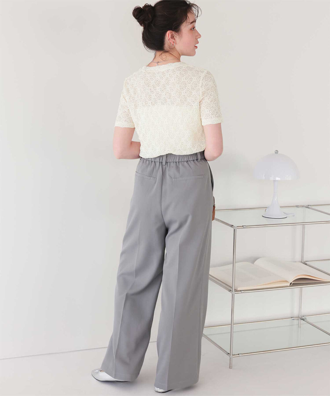 titivate「ハーフスリーブレーストップス」|Tシャツ・カットソー|