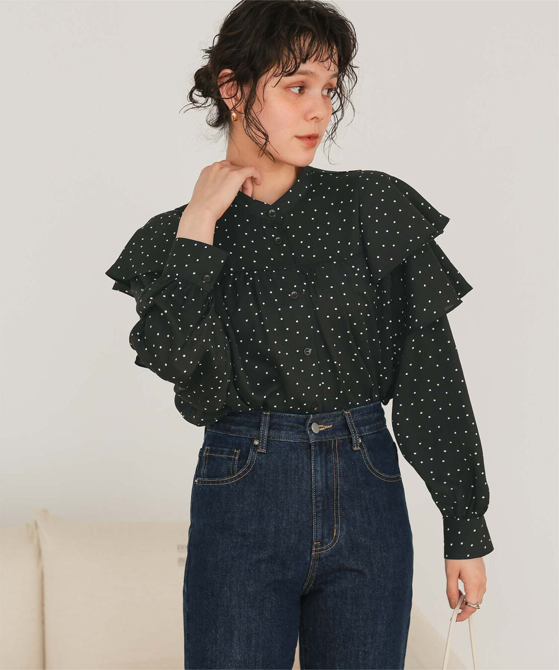 titivate「スリーブフレアデザインギャザーブラウス」|シャツ・ブラウス|