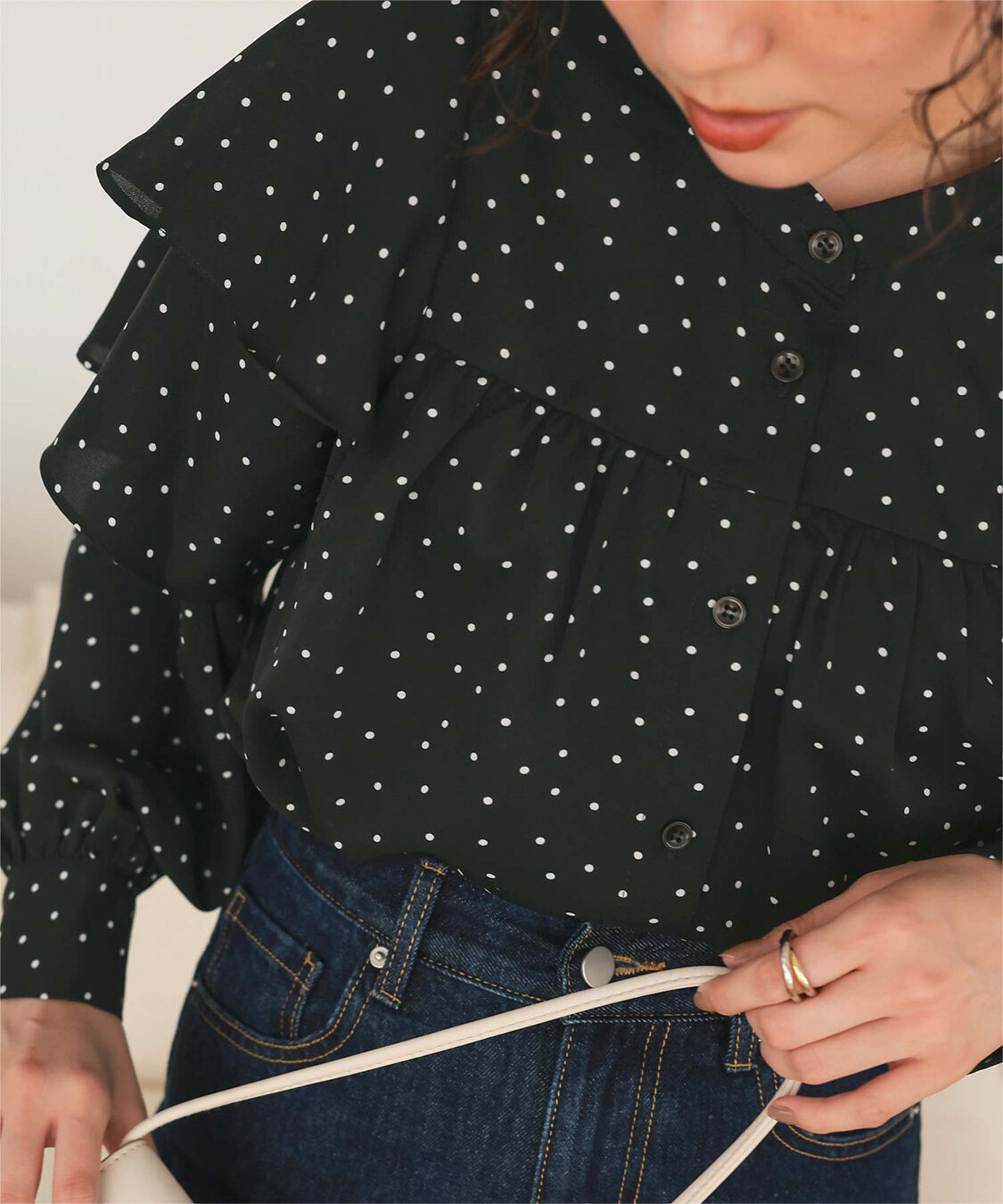 titivate「スリーブフレアデザインギャザーブラウス」|シャツ・ブラウス|