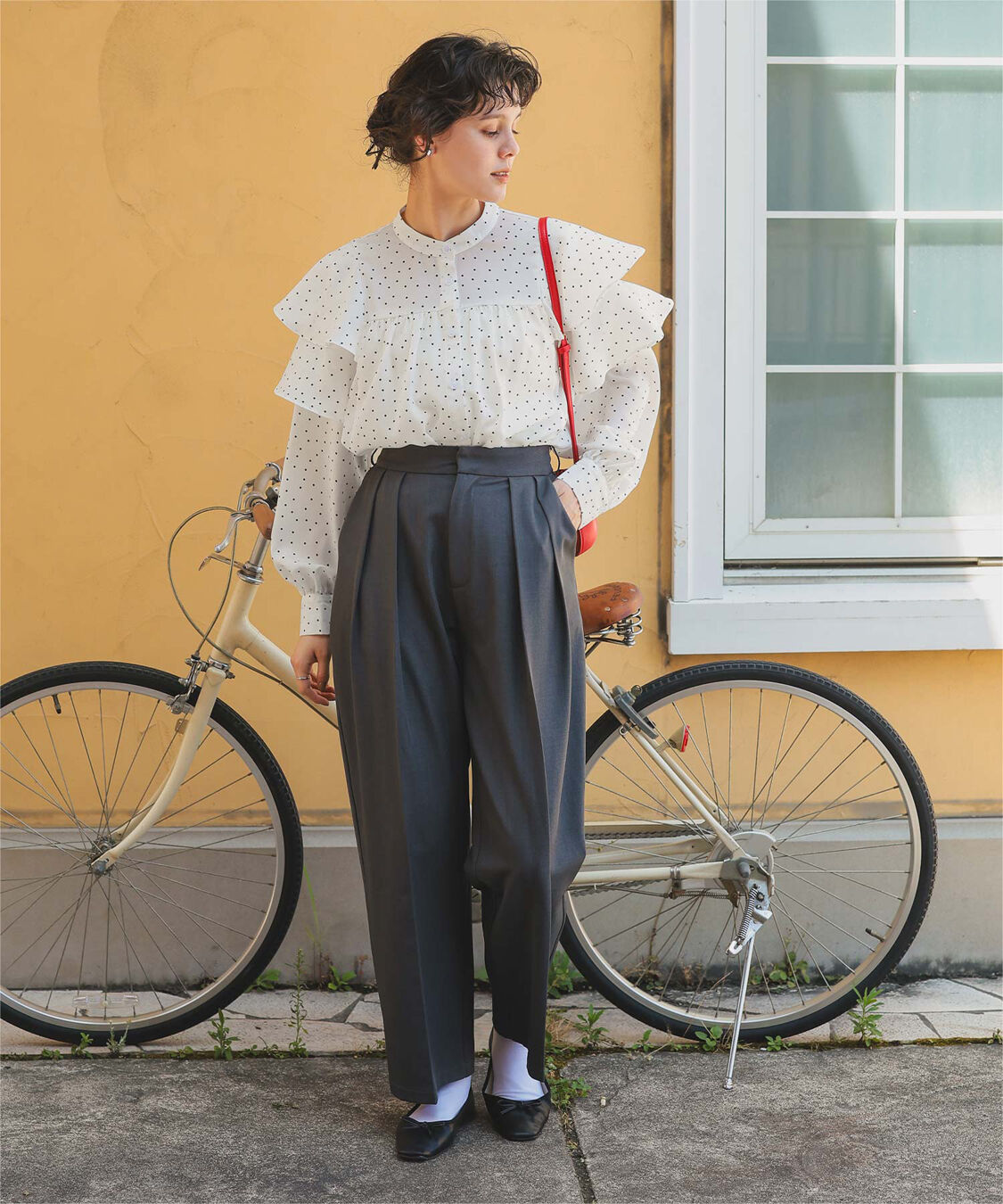 titivate「スリーブフレアデザインギャザーブラウス」|シャツ・ブラウス|