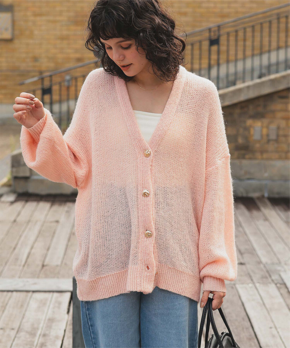 titivate「モヘアライクシアーニットカーディガン」|カーディガン|