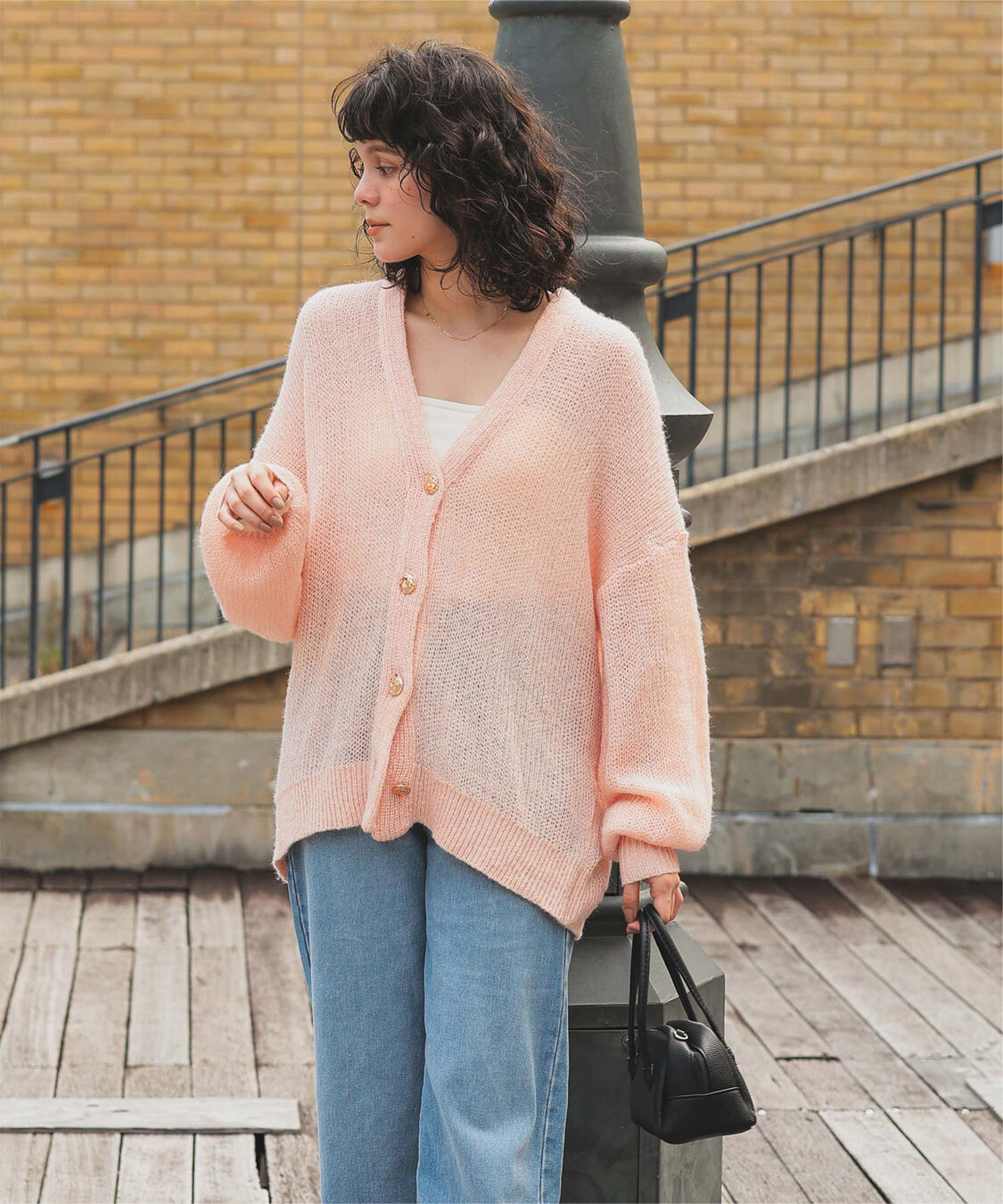 titivate「モヘアライクシアーニットカーディガン」|カーディガン|