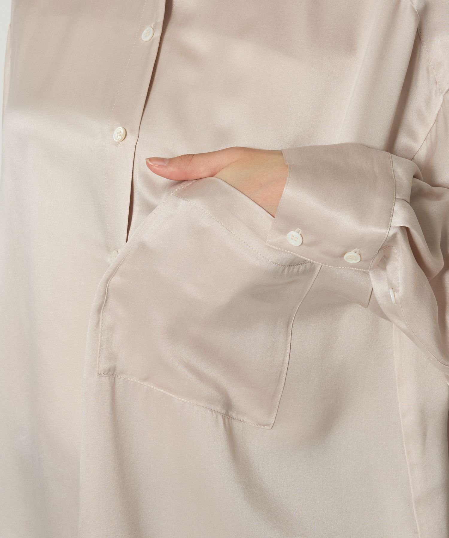 BABYLONE「ウォッシャブルシルクレーヨンシャツ」|シャツ・ブラウス|