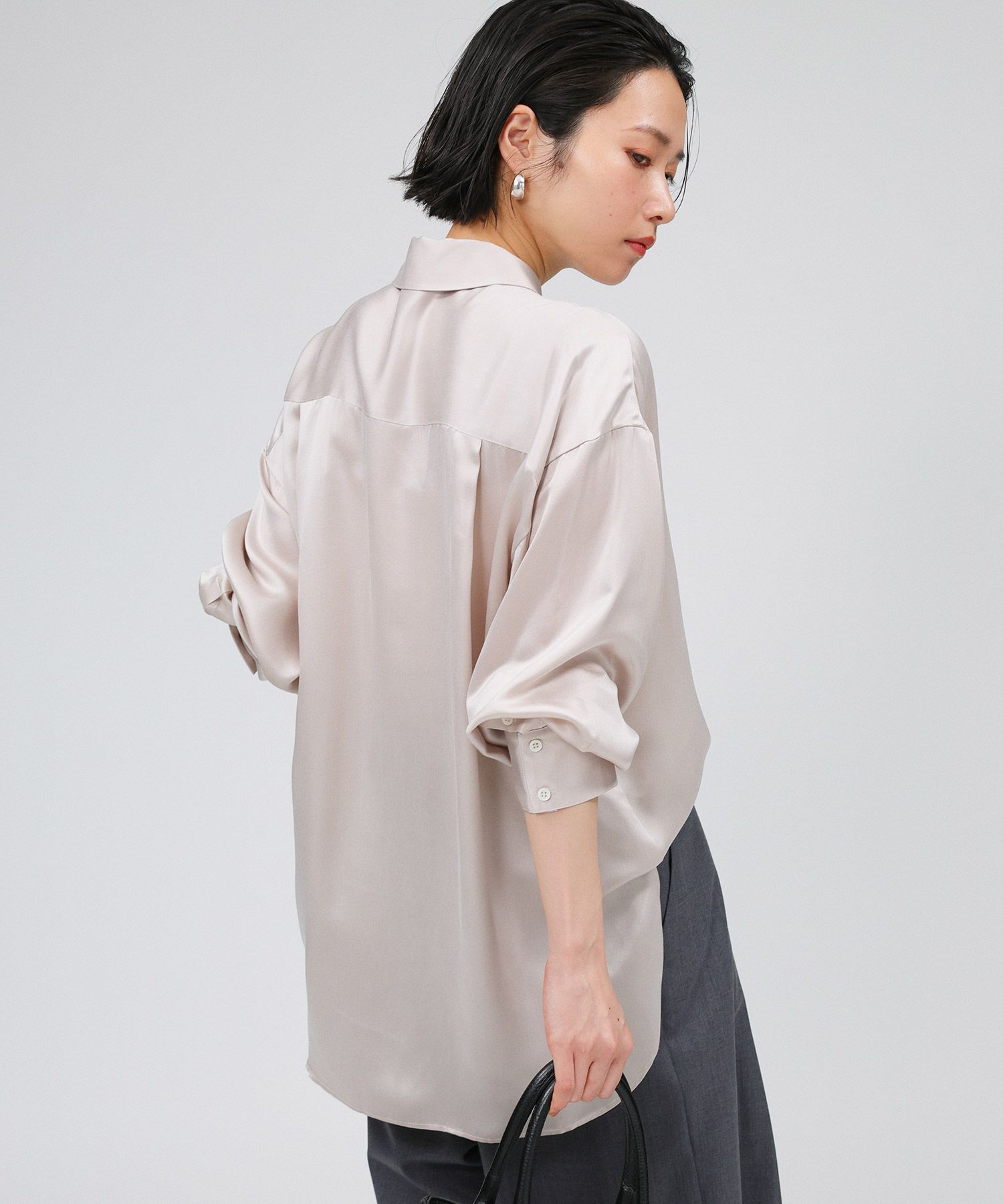 BABYLONE「ウォッシャブルシルクレーヨンシャツ」|シャツ・ブラウス|