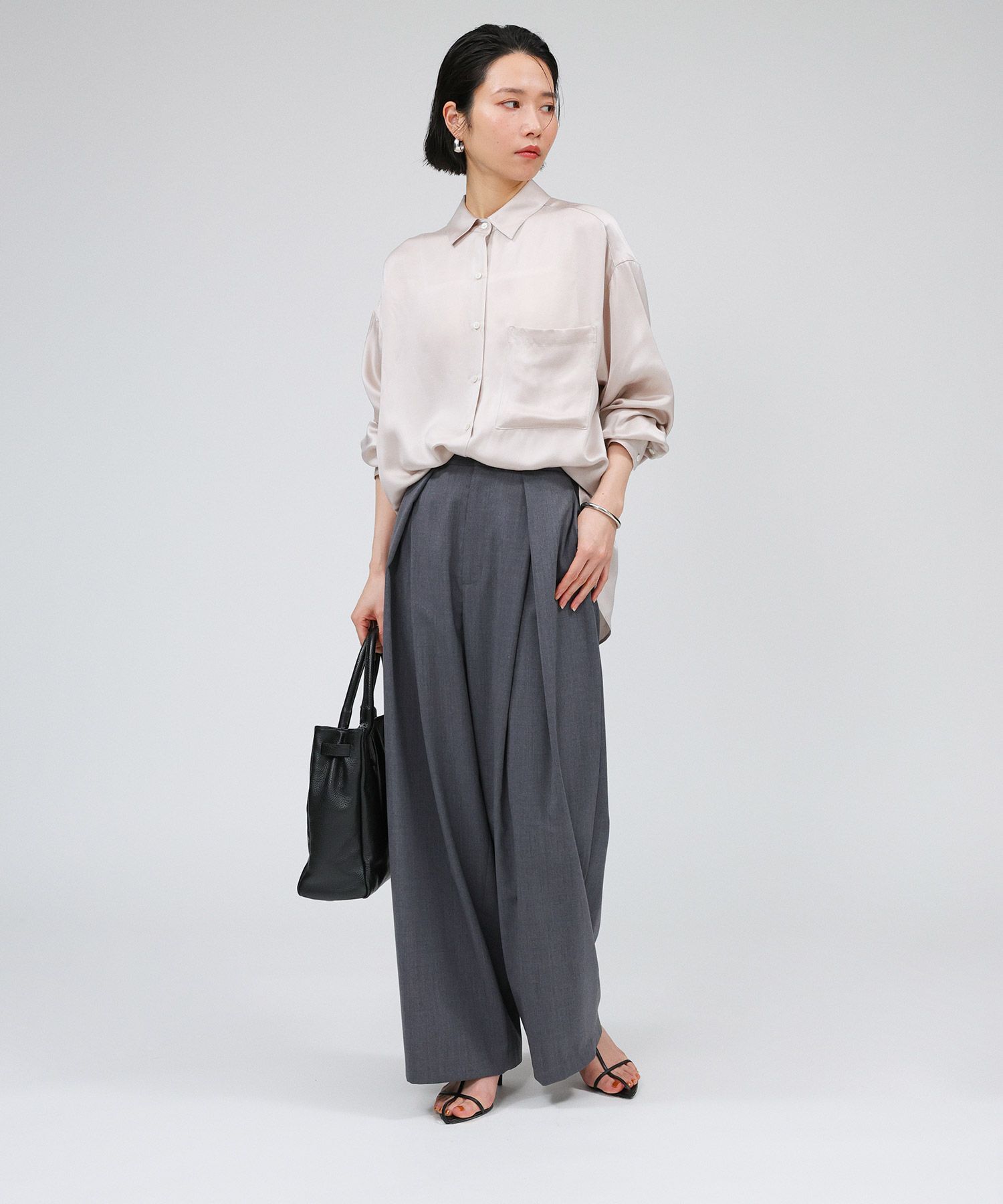 BABYLONE「ウォッシャブルシルクレーヨンシャツ」|シャツ・ブラウス|