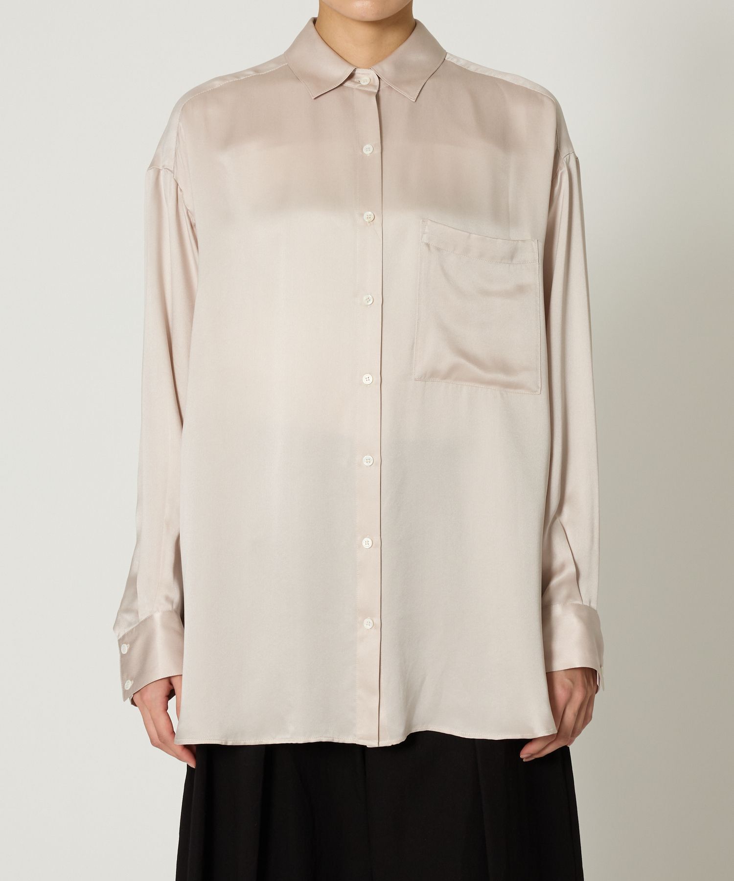 BABYLONE「ウォッシャブルシルクレーヨンシャツ」|シャツ・ブラウス|