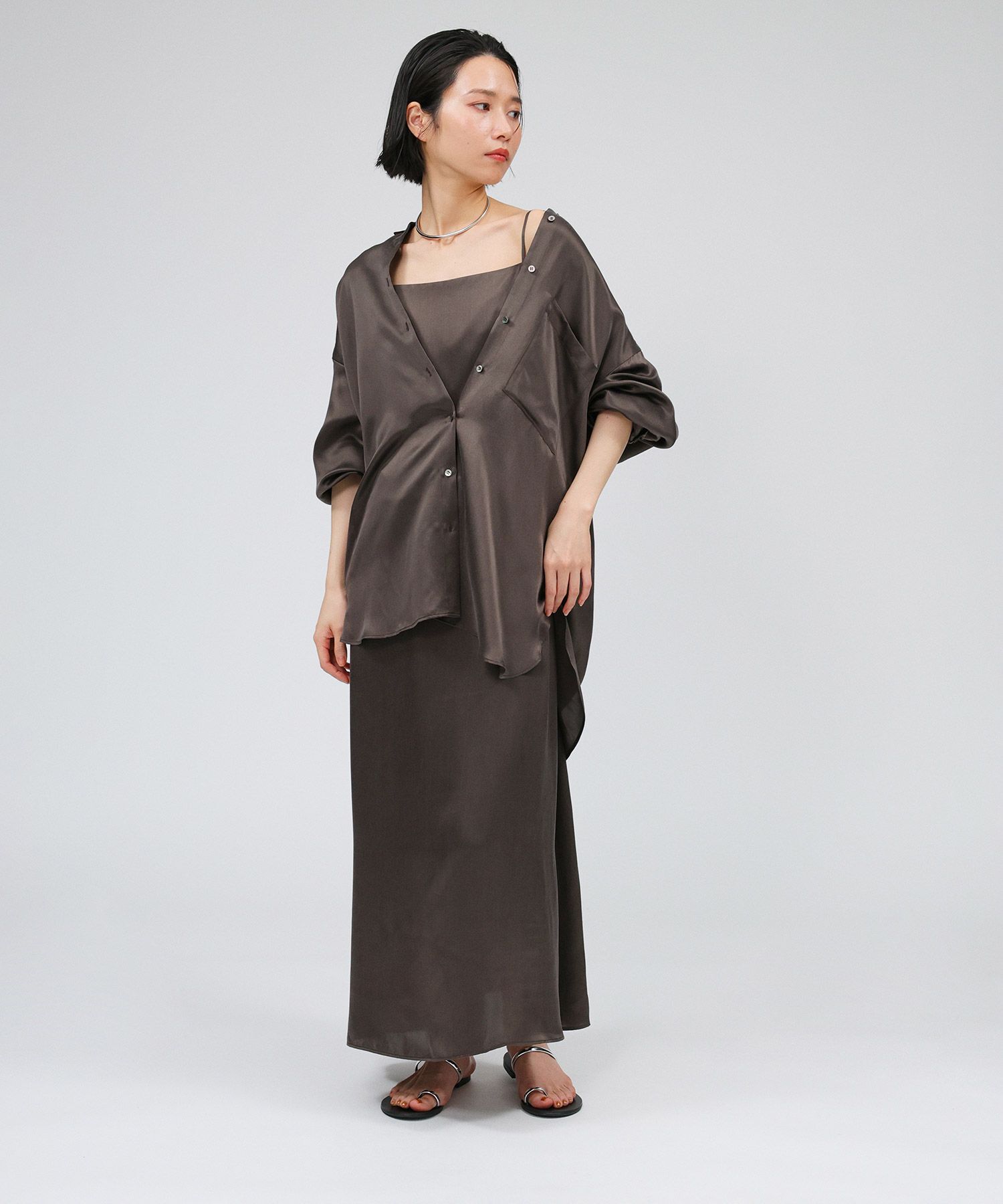 BABYLONE「ウォッシャブルシルクレーヨンシャツ」|シャツ・ブラウス|