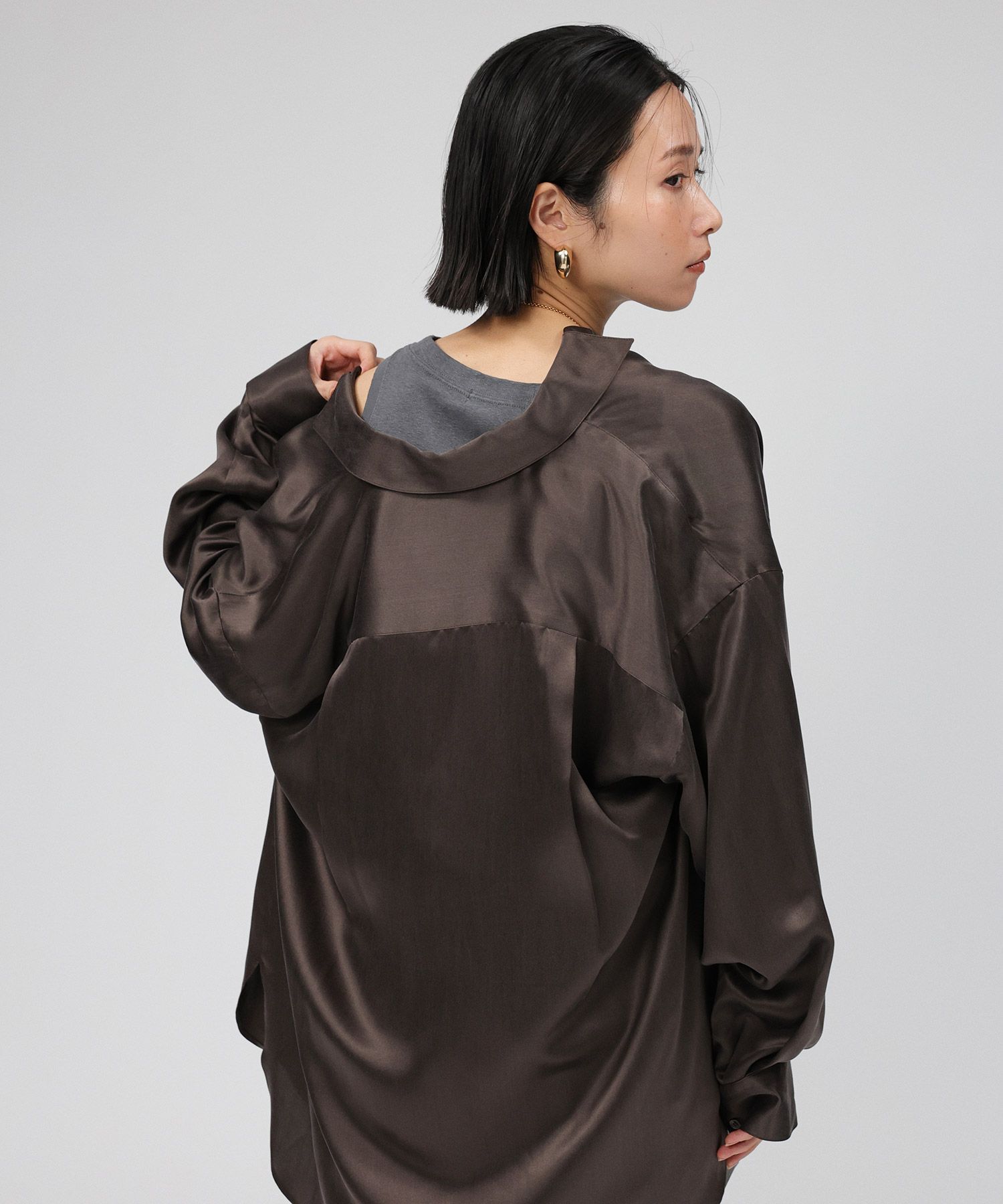 BABYLONE「ウォッシャブルシルクレーヨンシャツ」|シャツ・ブラウス|