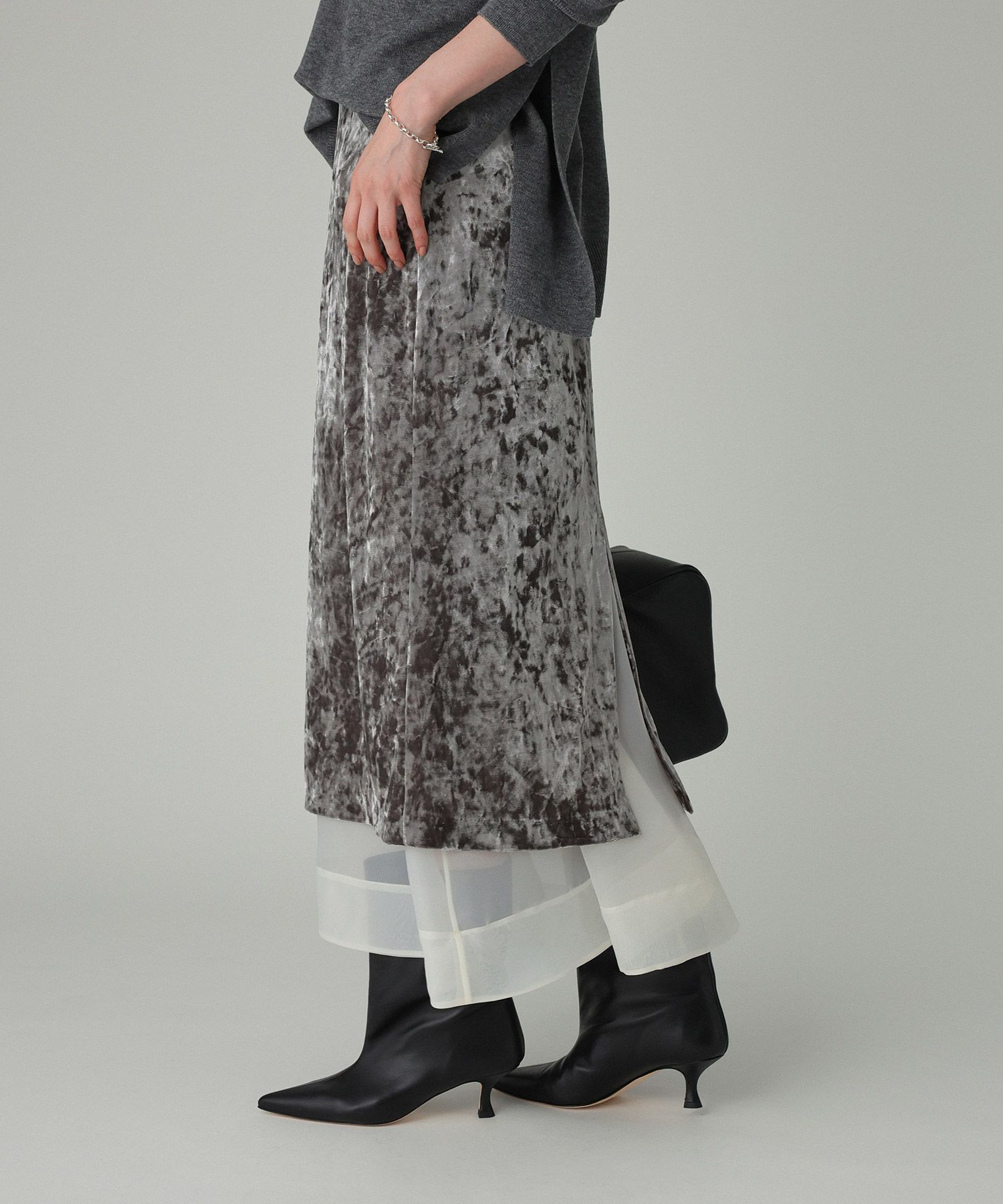 BABYLONE「ベロアレイヤードスカート」|スカート|