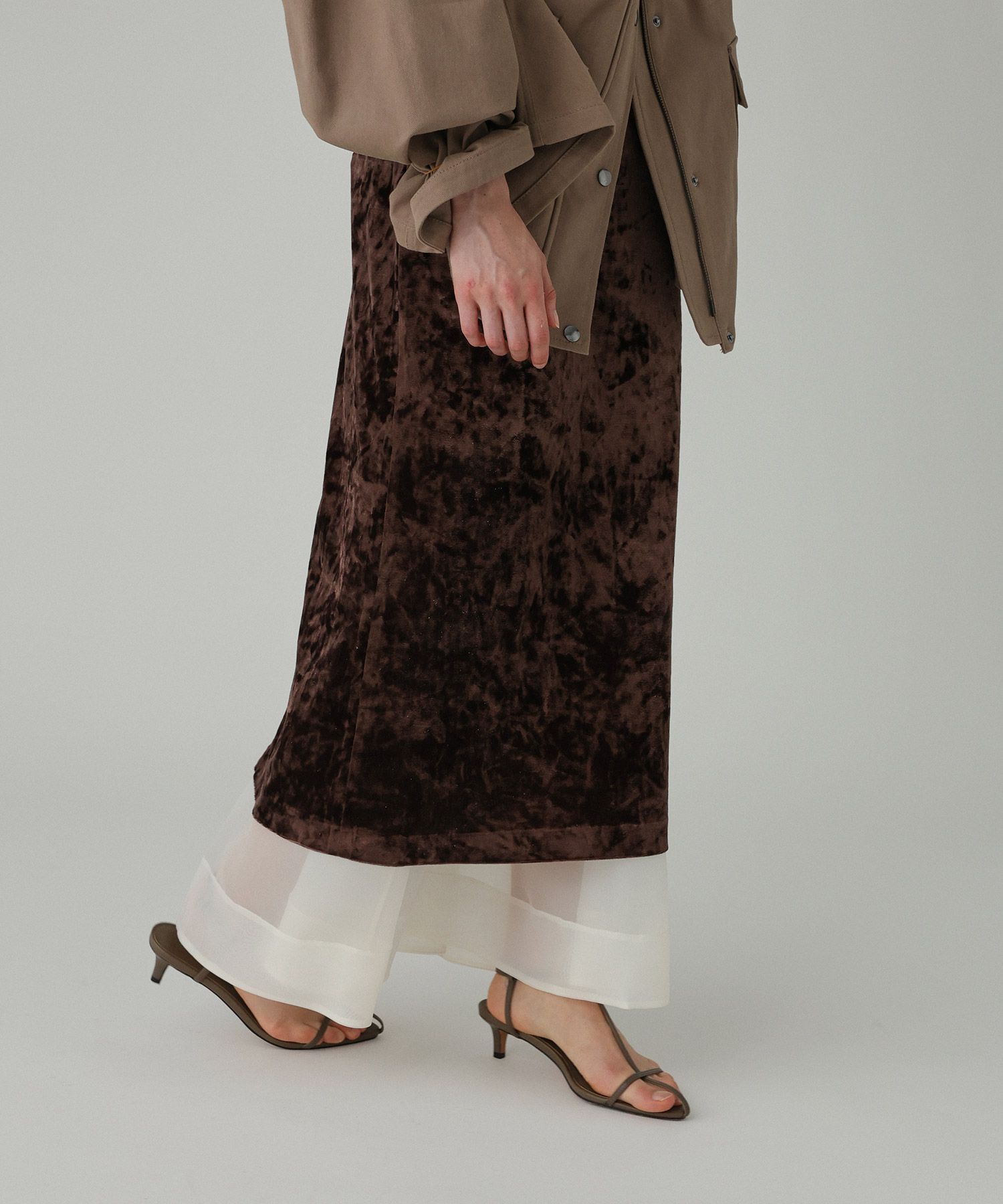 BABYLONE「ベロアレイヤードスカート」|スカート|ﾌﾞﾗｳﾝ