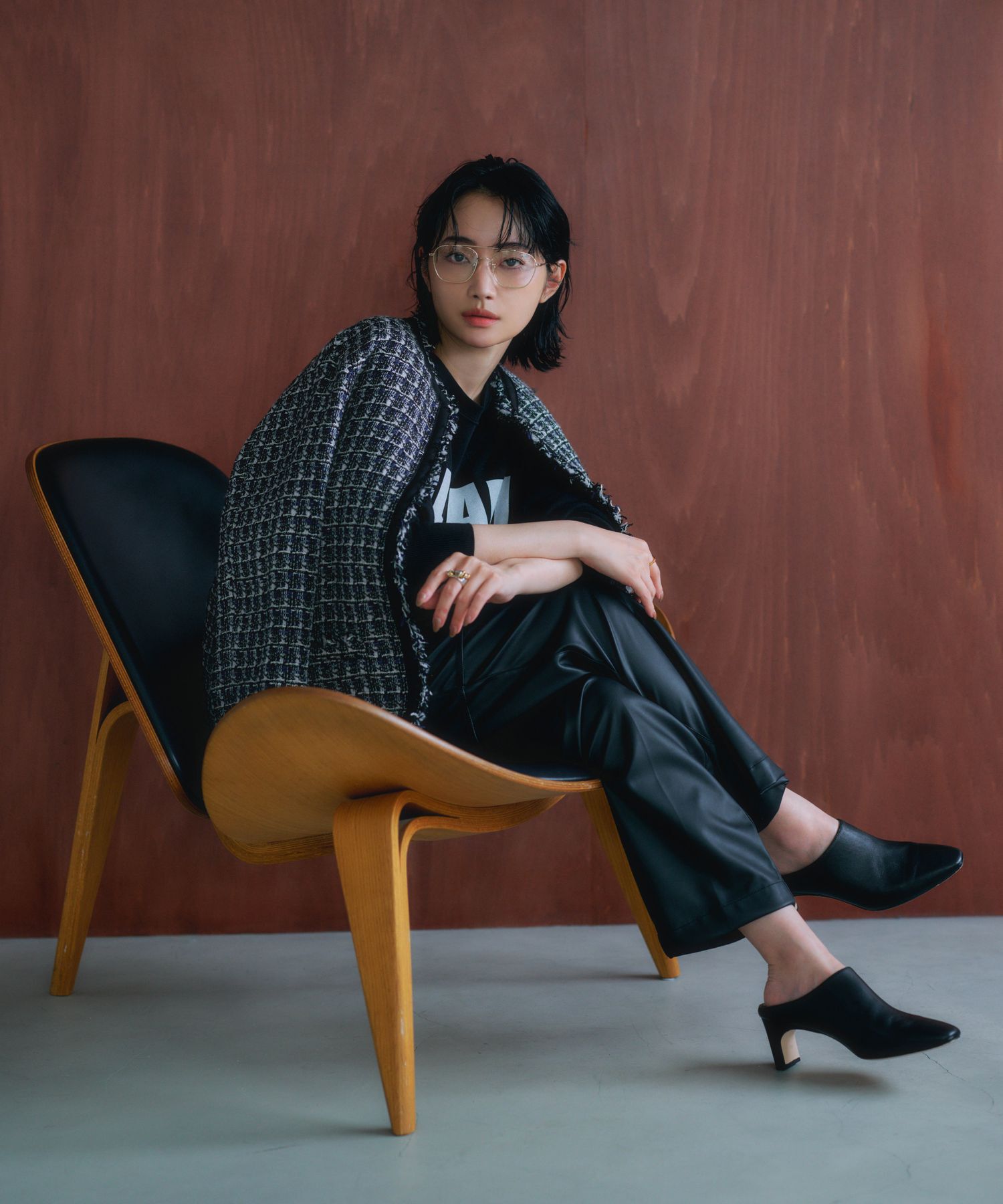 BABYLONE「【柳橋唯さんコラボアイテム】ツイードジャケット」|ノーカラージャケット|