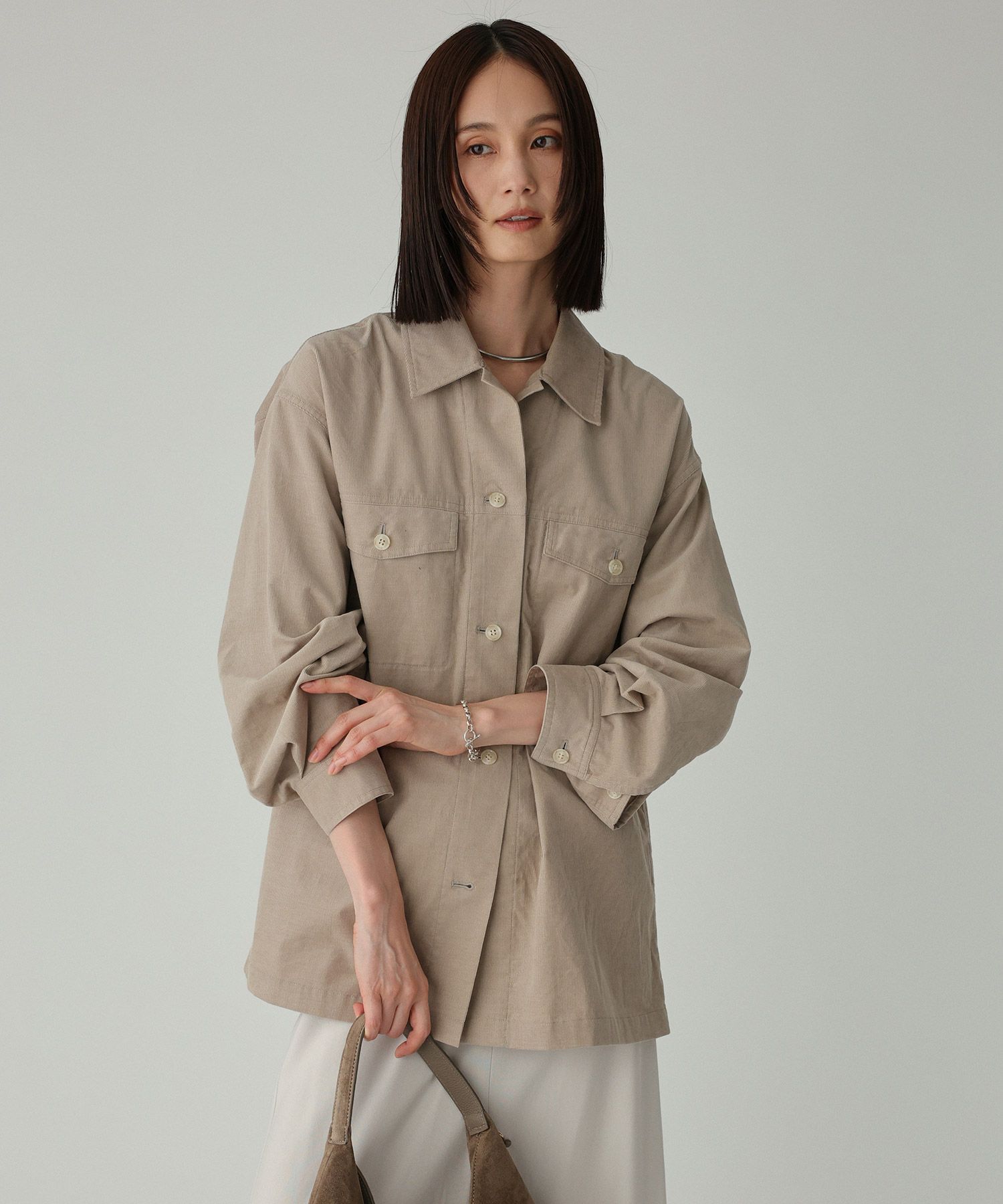 BABYLONE「コットンコーデュロイシャツ」|シャツ・ブラウス|ﾍﾞｰｼﾞｭ