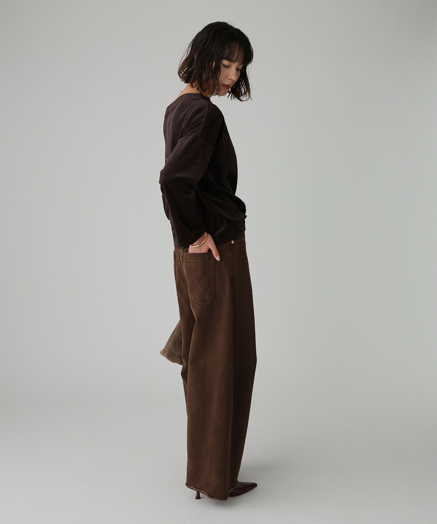 BABYLONE「【洗濯可】ベロアドレーププルオーバー」|Tシャツ・カットソー|