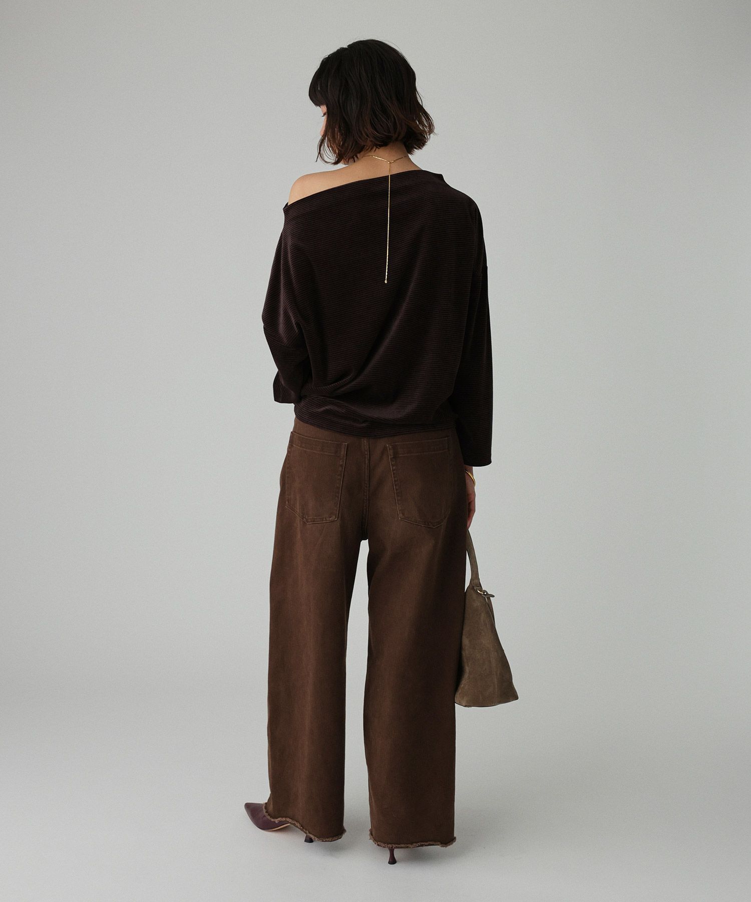 BABYLONE「【洗濯可】ベロアドレーププルオーバー」|Tシャツ・カットソー|