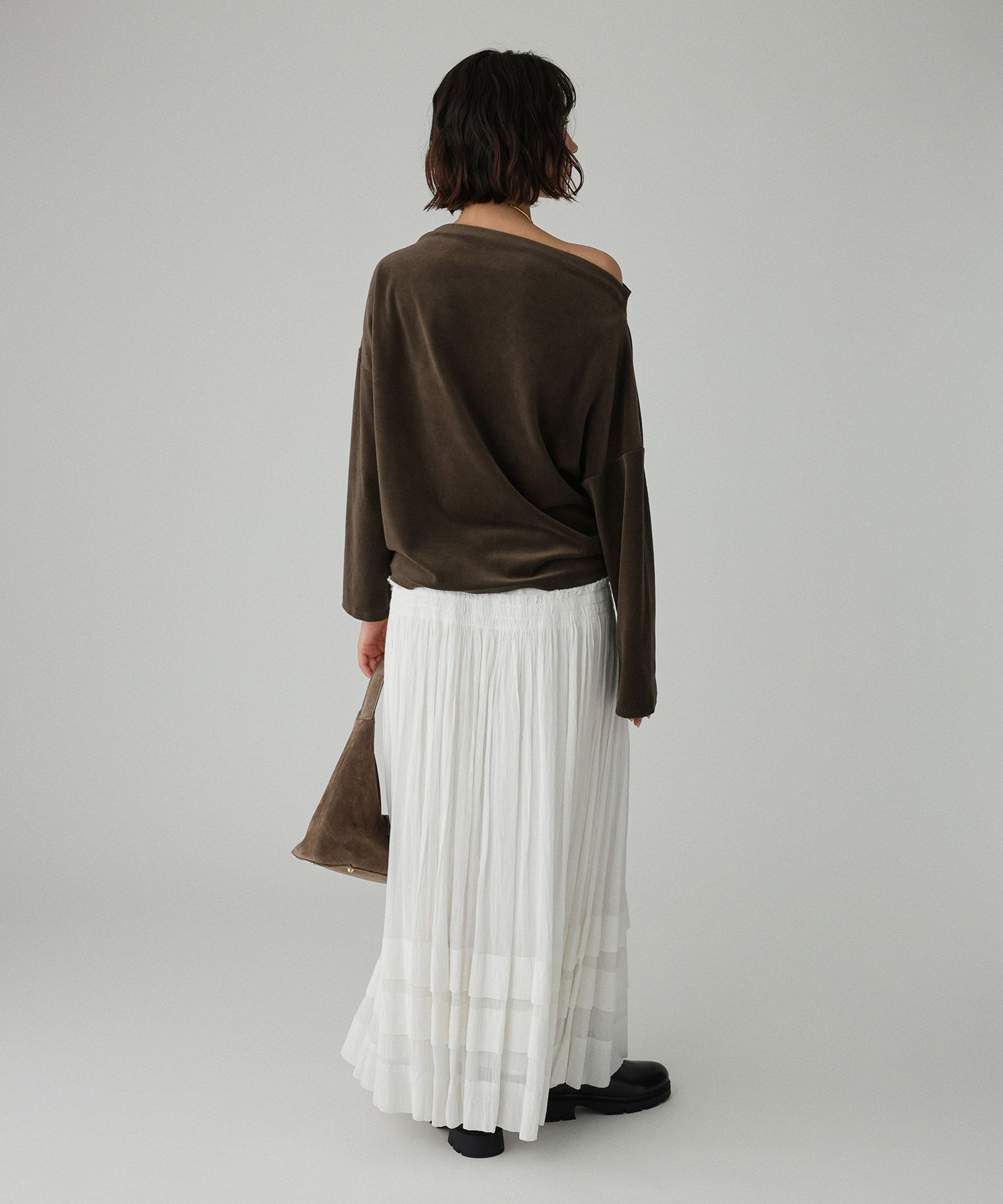 BABYLONE「【洗濯可】ベロアドレーププルオーバー」|Tシャツ・カットソー|