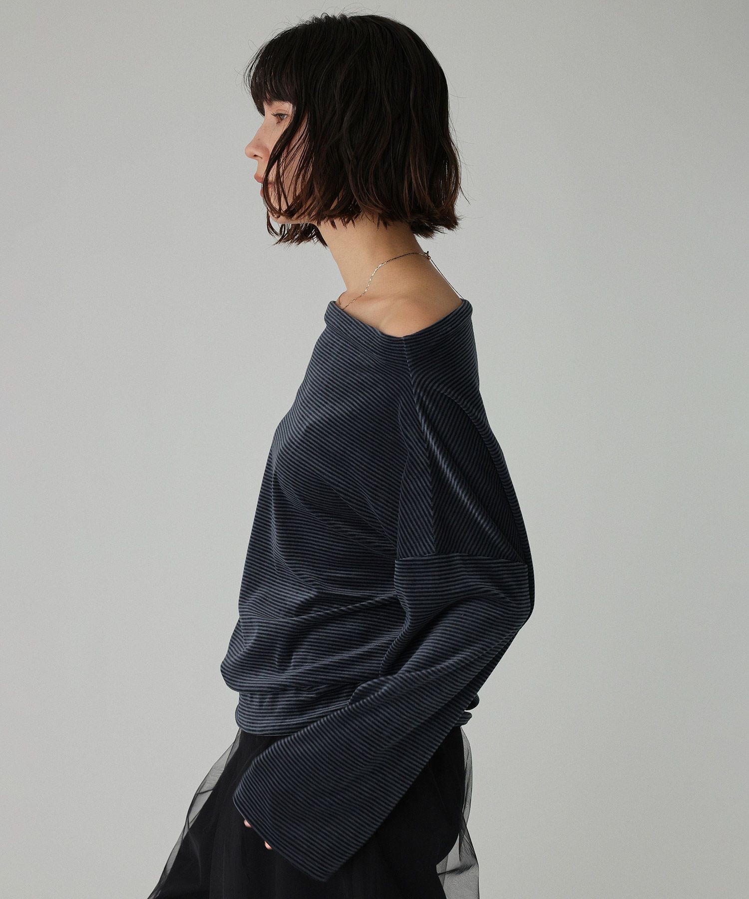 BABYLONE「【洗濯可】ベロアドレーププルオーバー」|Tシャツ・カットソー|