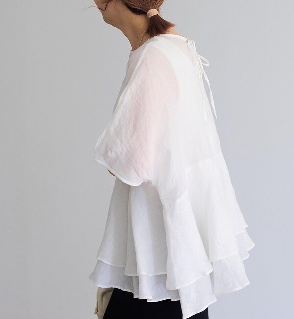  「【＠sein___000企画】ラミー2枚重ねペプラムブラウス」|プルオーバー|