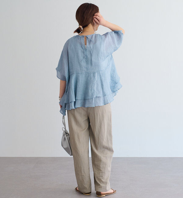  「【＠sein___000企画】ラミー2枚重ねペプラムブラウス」|プルオーバー|