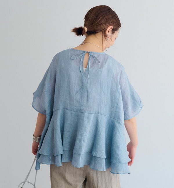  「【＠sein___000企画】ラミー2枚重ねペプラムブラウス」|プルオーバー|