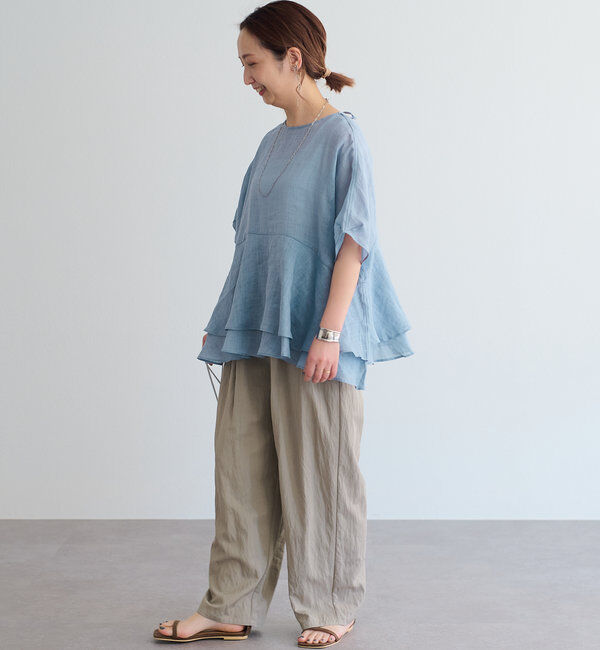  「【＠sein___000企画】ラミー2枚重ねペプラムブラウス」|プルオーバー|