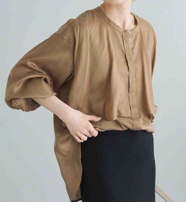  「ヨークデザインシアーブラウス」|シャツ・ブラウス|