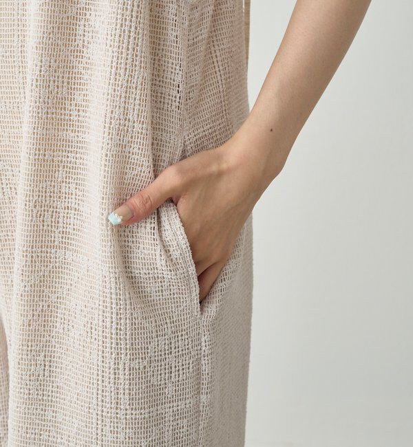  「メッシュクロス刺繍サロペット」|その他|