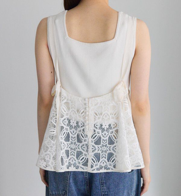  「リバー調レースビスチェ」|キャミソール|