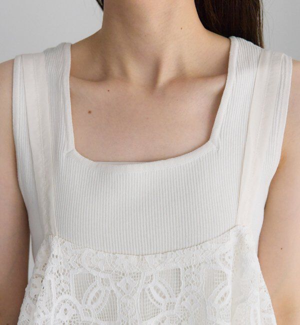  「リバー調レースビスチェ」|キャミソール|