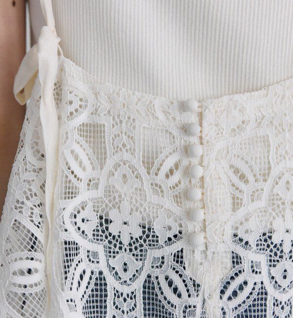  「リバー調レースビスチェ」|キャミソール|