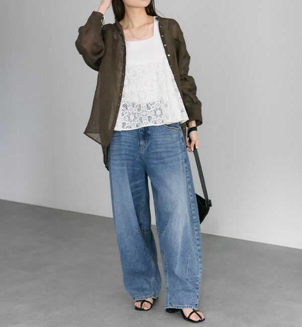  「リバー調レースビスチェ」|キャミソール|