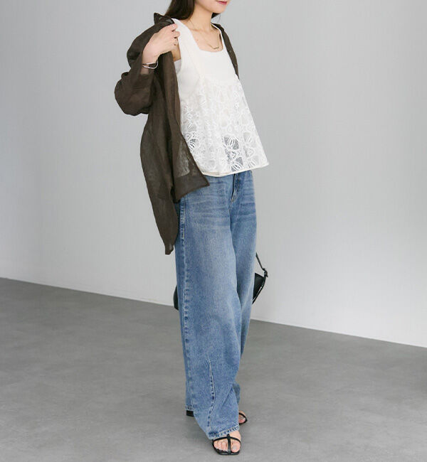  「リバー調レースビスチェ」|キャミソール|