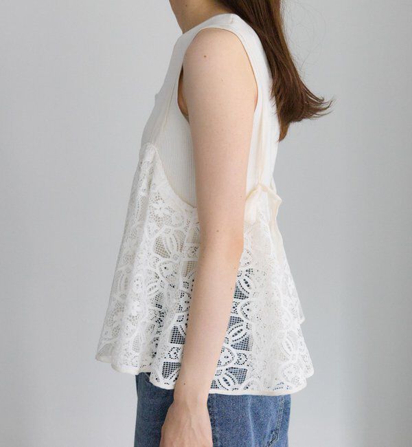  「リバー調レースビスチェ」|キャミソール|