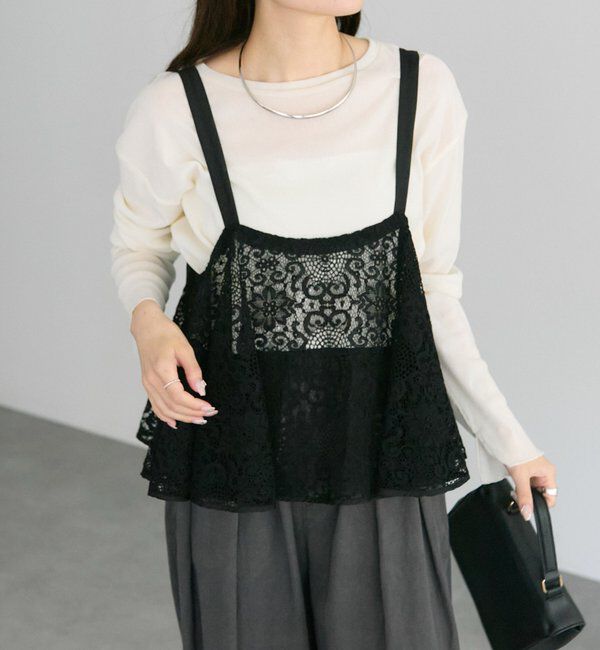  「リバー調レースビスチェ」|キャミソール|