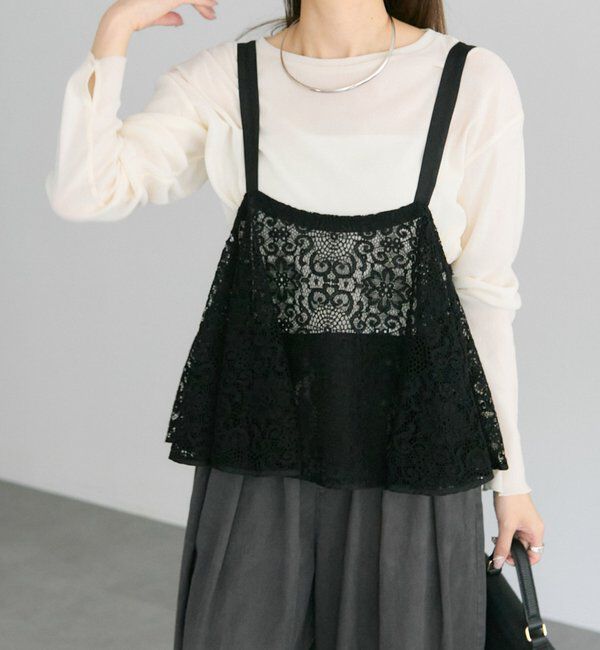  「リバー調レースビスチェ」|キャミソール|