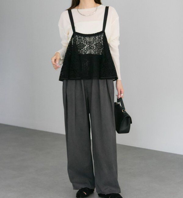  「リバー調レースビスチェ」|キャミソール|