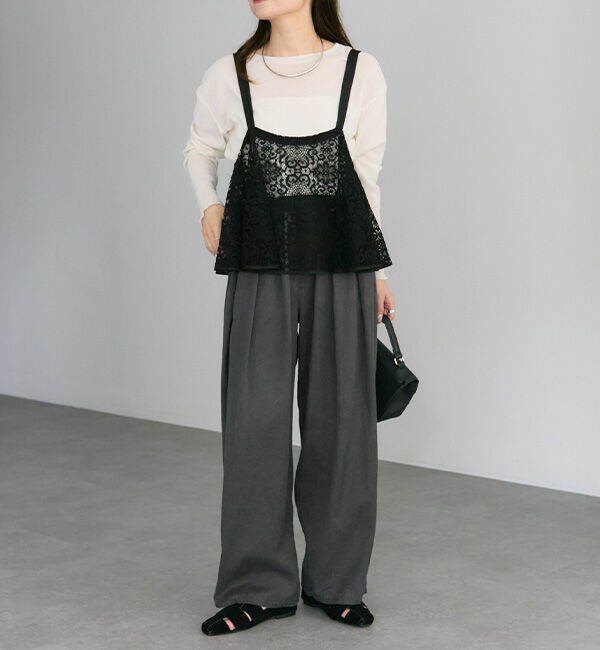  「リバー調レースビスチェ」|キャミソール|