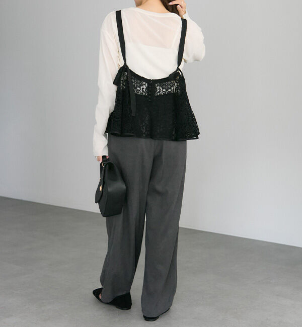  「リバー調レースビスチェ」|キャミソール|