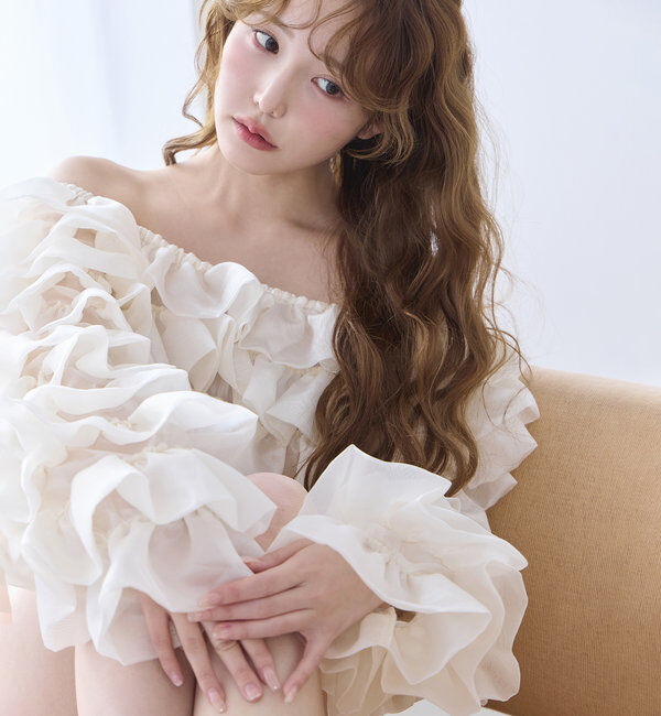  「【Dreamy collection】オーガンジーフリルブラウス」|シャツ・ブラウス|