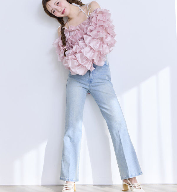  「【Dreamy collection】オーガンジーフリルブラウス」|シャツ・ブラウス|