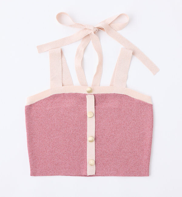  「セット対応/配色ラメニットビスチェ」|ニット・セーター|