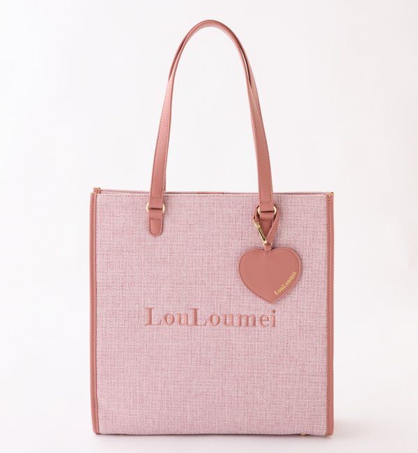  「【LouLoumei】8色展開／ハートチャーム付きトートバッグ／自立可能」|トートバッグ|