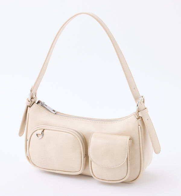  「ロゴポケット付きホーボーバッグ」|ショルダー・メッセンジャー|アイボリー