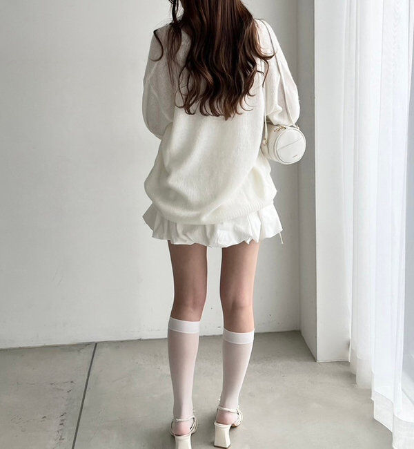  「袖リボンロングカーディガン」|ニット・セーター|