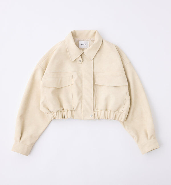  「フェイクレザーショートジャケット」|ダウンベスト・ベスト|